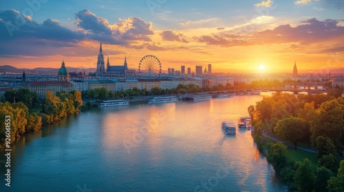 Scenic Sunset over Vienna photo