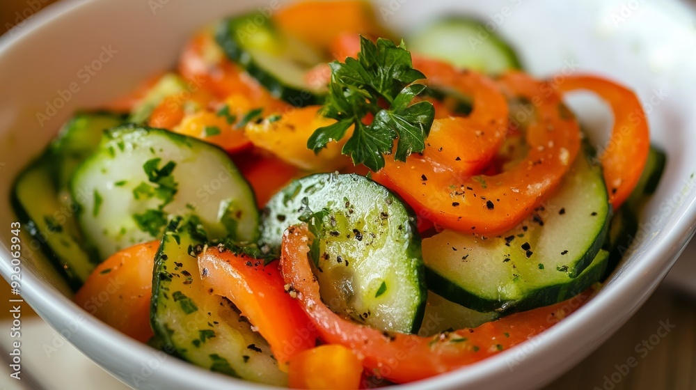 Salad with cucumber