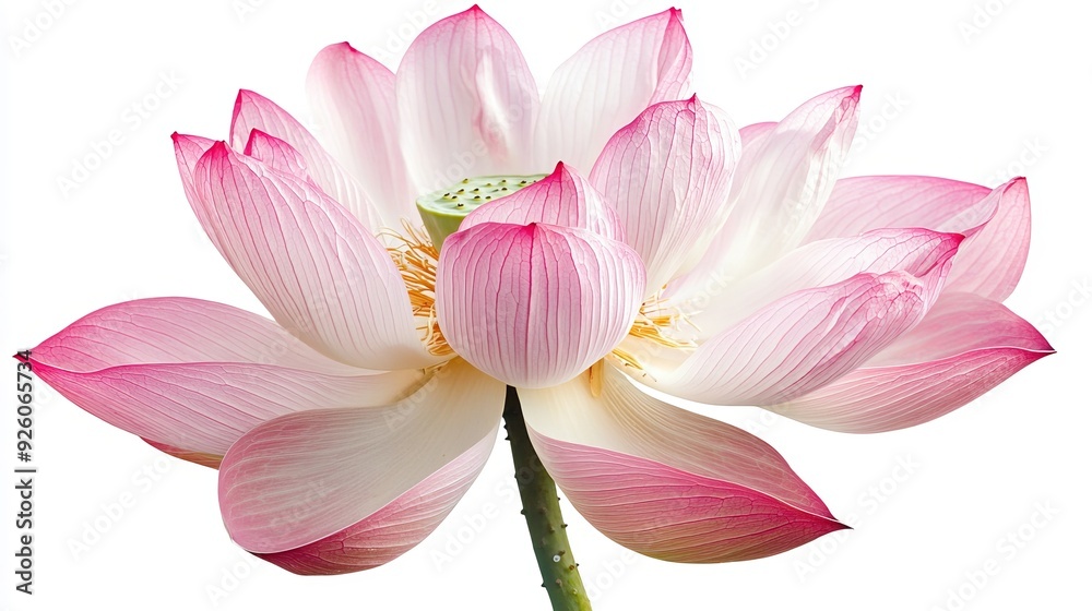 Pink lotus flower isolated on white background. Pink lotus flower isolated on white background.