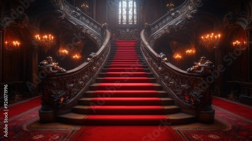 Grand Staircase in a Historic Mansion