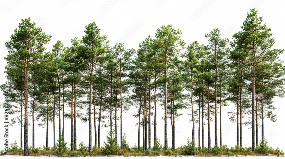 Fototapeta premium Pine Tree Forest Border