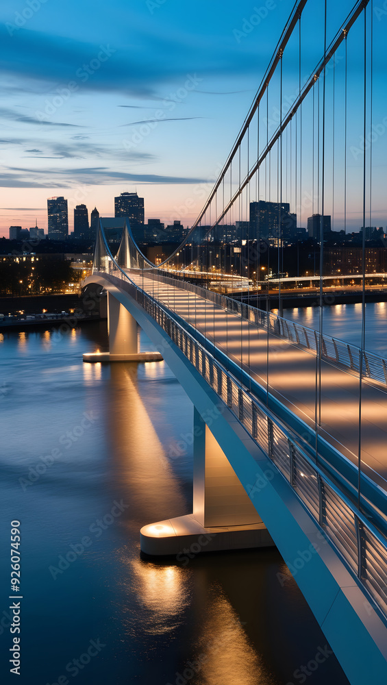 Obraz premium a bridge with city