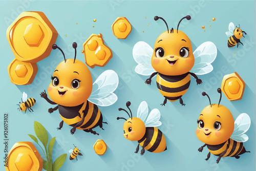 bees and honey flower wing