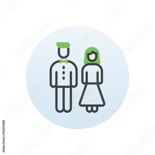 Groom & Bride vector icon