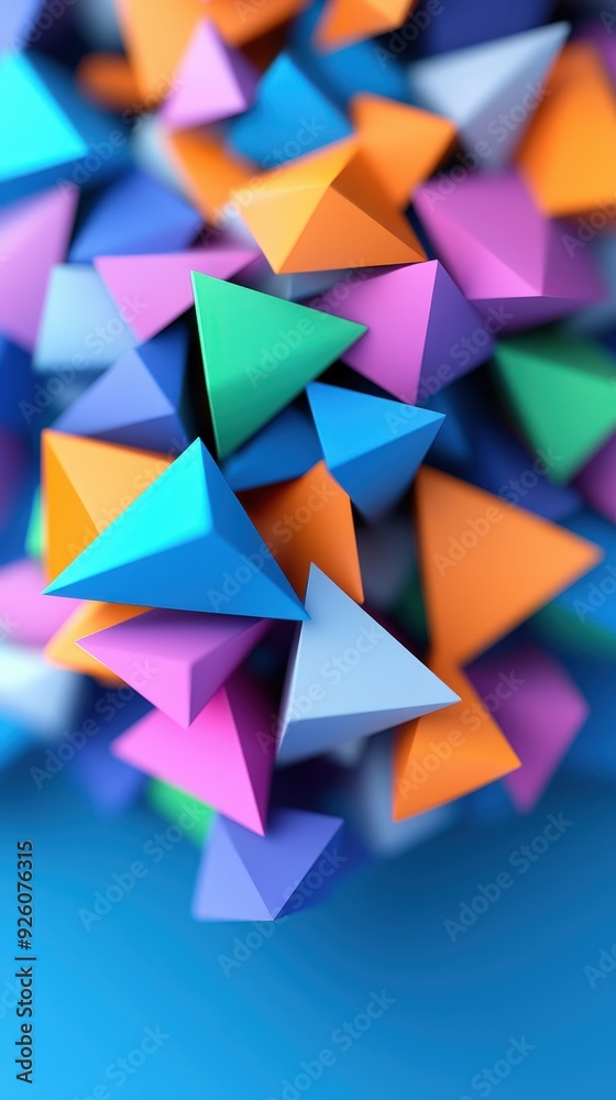 Abstract low-poly backdrop featuring pointed facets and triangles Abstract low-poly backdrop featuring pointed facets and triangles