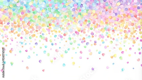 Pastel rainbow confetti scattered joyfully on a white background wallpaper , celebration, colorful, cheerful, happy, festive