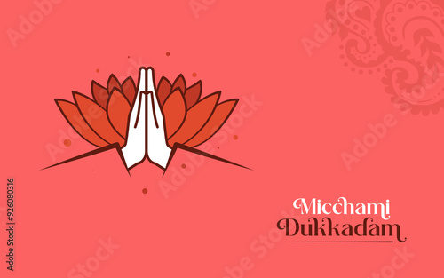 Jain michhami dukadam samvatsari festival template design illustration