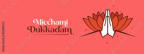 Jain michhami dukadam samvatsari festival template design illustration