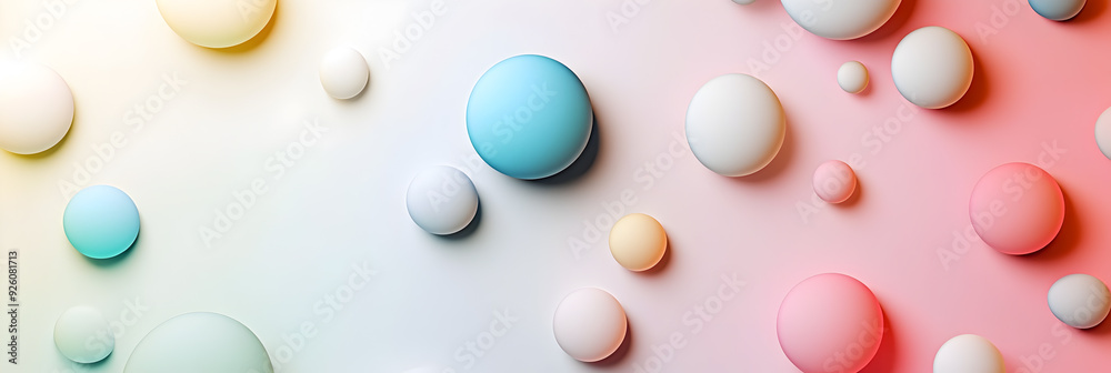 Abstract background with pastel colored spheres. Abstract background with pastel colored spheres.