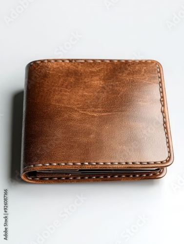 Elegant brown leather wallet showcasing a classic design, perfect for daily use and adding style to any outfit.