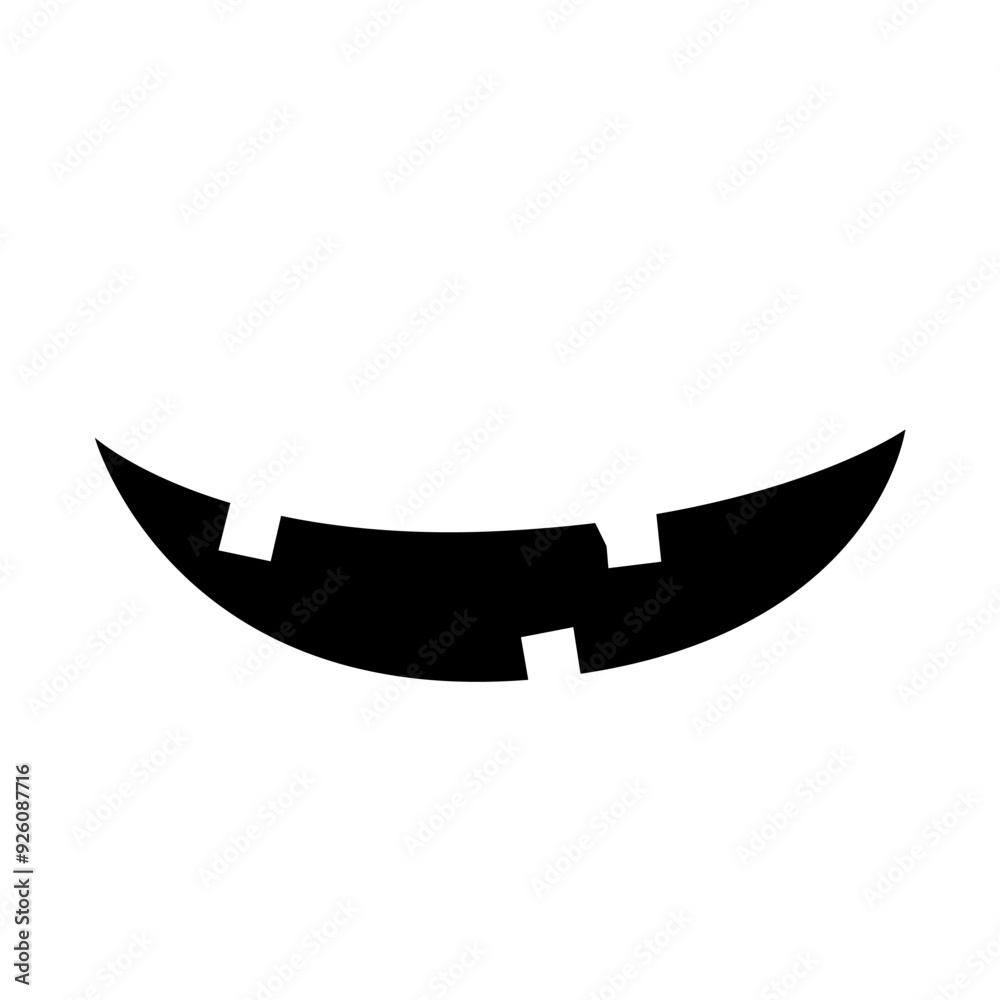 Smile icon vector. Evil smile illustration sign. Smile for pumpkin symbol or logo. Smile icon vector. Evil smile illustration sign. Smile for pumpkin symbol or logo.