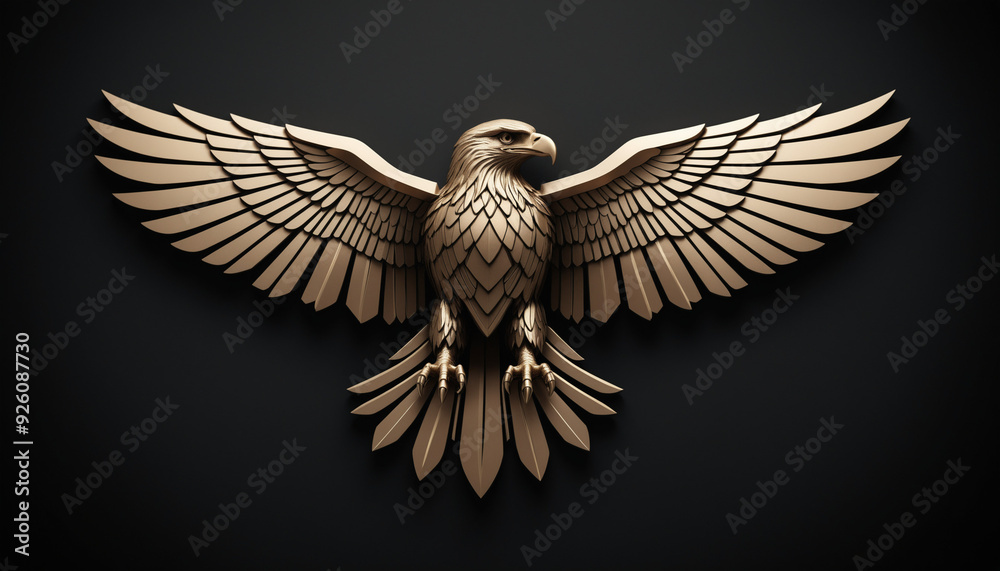 Obraz premium Blason logo entreprise marque aigle faucon équipe sport.
