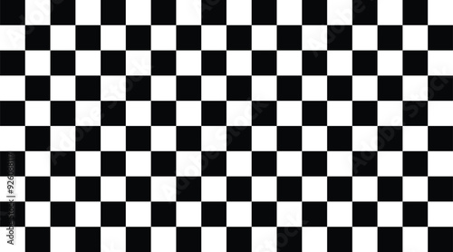 Black and White Checkered Design – Versatile Pattern for Wallpaper, Fabric, and Chess-Themed Background