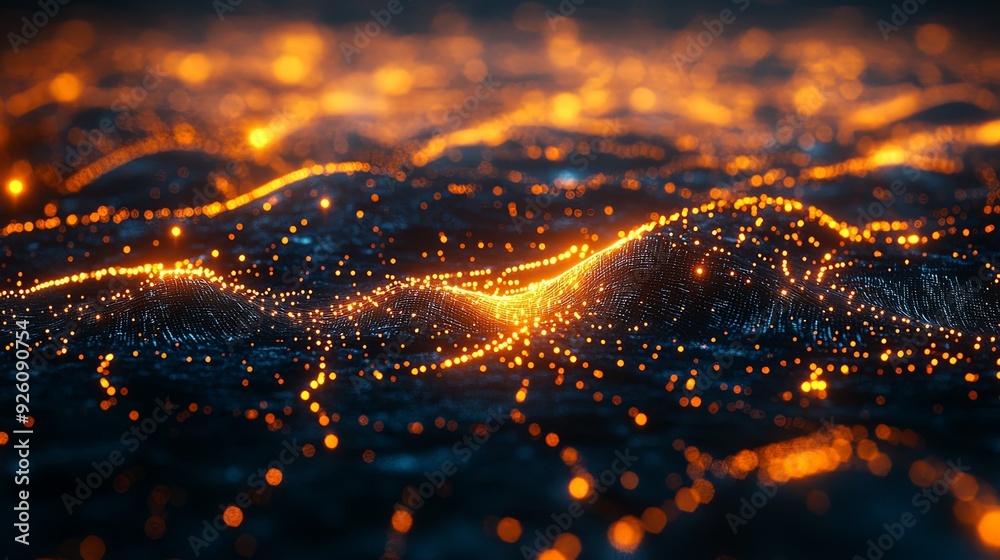 Dive into the Data City. Futuristic big data landscape concept Dive into the Data City. Futuristic big data landscape concept