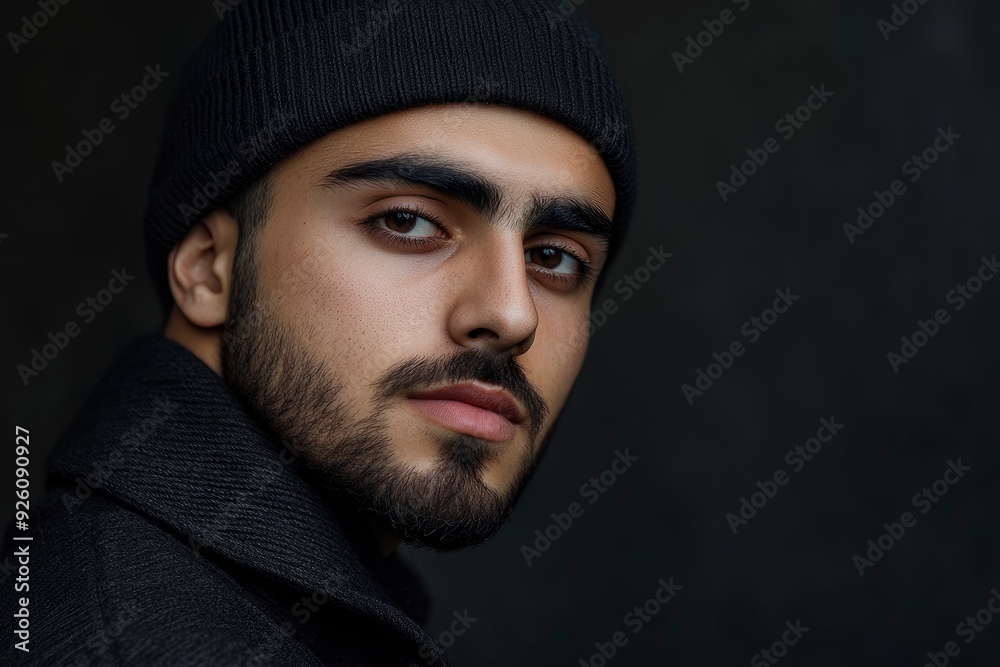 Arabic handsome man studio portraits with generative ai Arabic handsome man studio portraits with generative ai