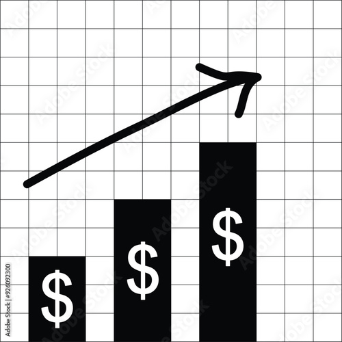 Dollar up vector illustration eps 10
