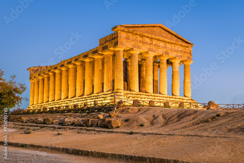 Temple of Concordia in Agrigento, Sicily, Italy photo