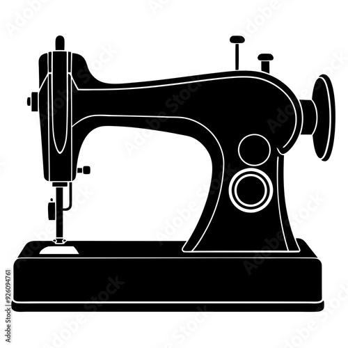 sewing machine isolated on white