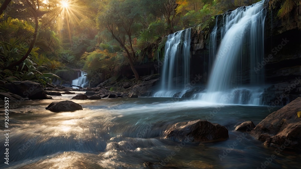 Obraz premium waterfall in autumn