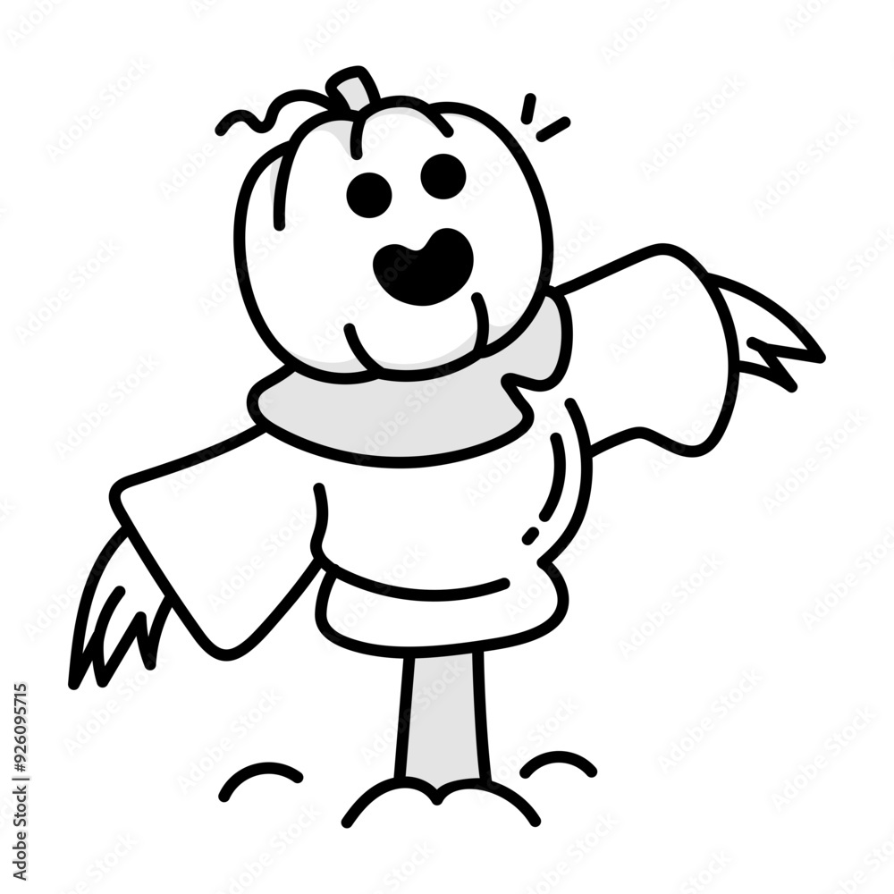 A hand drawn icon of scarecrow
A hand drawn icon of scarecrow