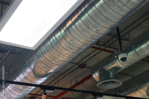 Galvanized iron air conditioning duct.