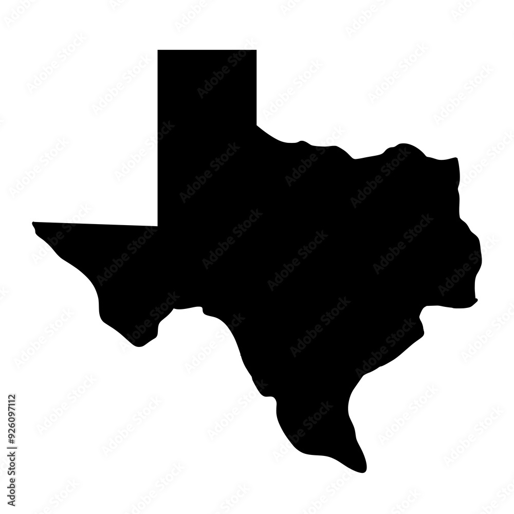 Texas Map Icon Silhouette Vector Illustration Texas Map Icon Silhouette Vector Illustration