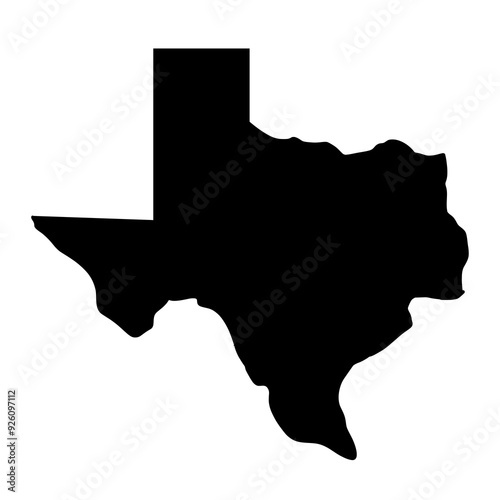 Texas Map Icon Silhouette Vector Illustration