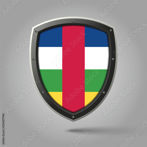 National Shield of C.A.R Flag with Original color