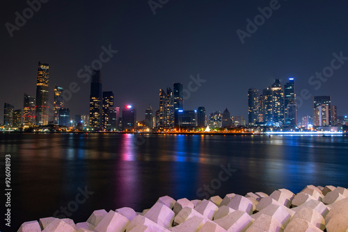 Night view of Qingdao City