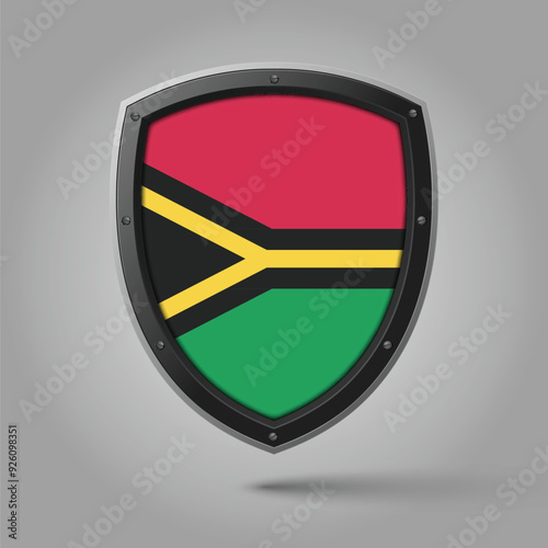 National Shield of VANUATU Flag with Original color