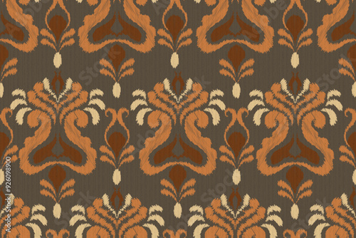 Seamless paisley embroidered floral motif pattern in vector, for design, fabric, wrapping, digital motif, background, wallpaper, print, clothing, etc.	