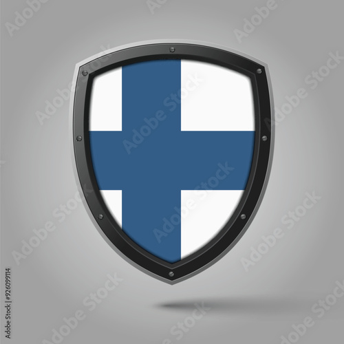 National Shield of FINLAND Flag with Original color