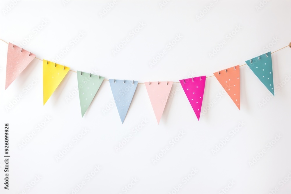 Fototapeta premium Shape white background clothesline celebration.