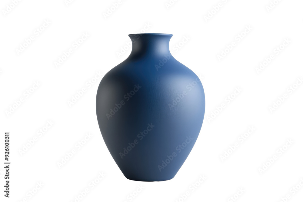 Elegant blue ceramic vase with a matte finish, perfect for modern and minimalist home decor. Isolated on a transparent background. Elegant blue ceramic vase with a matte finish, perfect for modern and minimalist home decor. Isolated on a transparent background.