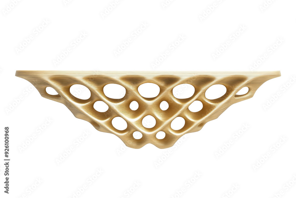 Gold modern sculptural design with unique patterns. 3D rendered abstract art piece on isolated transparent background. Gold modern sculptural design with unique patterns. 3D rendered abstract art piece on isolated transparent background.