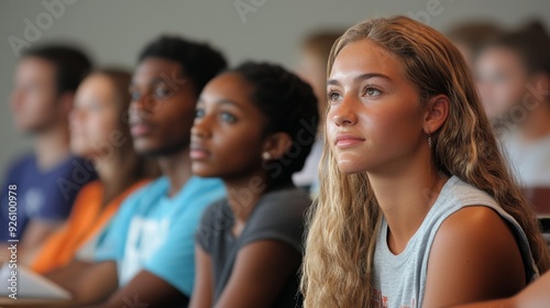 Young woman listening in a