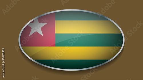 Eclipse Shape of TOGO Flag with Original color