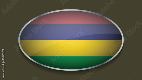 Free Download Eclipse Shape of MAURITIUS Flag with Original color - GFXLoad
