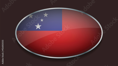 Free Download Eclipse Shape of SAMOA Flag with Original color - GFXLoad