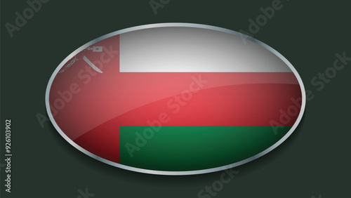 Eclipse Shape of OMAN Flag with Original color