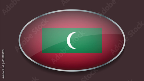 Free Download Eclipse Shape of MALDIVES Flag with Original color - GFXLoad