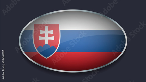 Free Download Eclipse Shape of SLOVAKIA Flag with Original color - GFXLoad