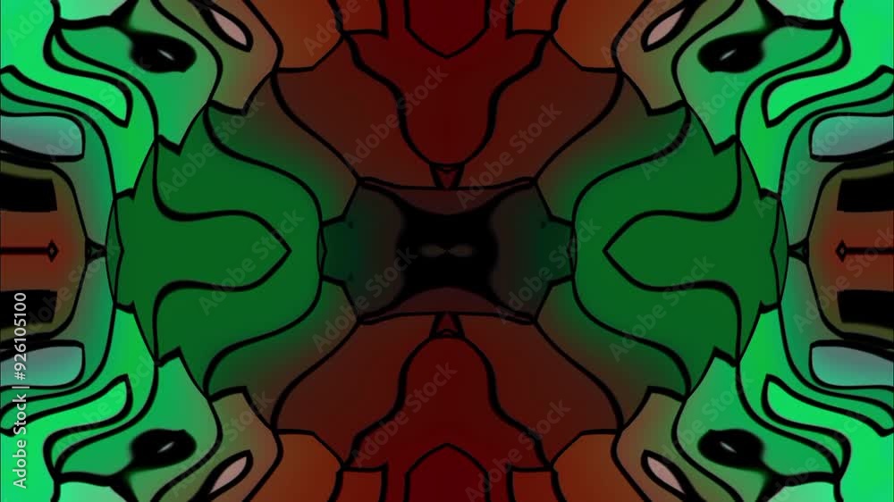 Geometric wavy pattern kaleidoscope colorful background. mosaic lines waves.