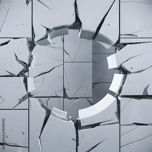 Shattered Wall with Circular Hole
