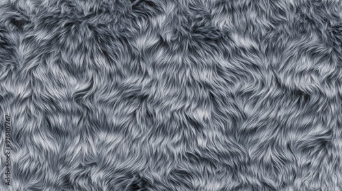 This seamless pattern showcases a luxurious long wavy gray fur texture, perfect for product display with an elegant, photorealistic look SEAMLESS PATTERN