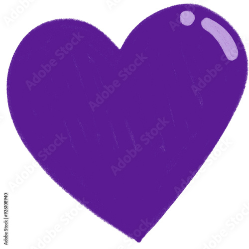cute purple heart icon