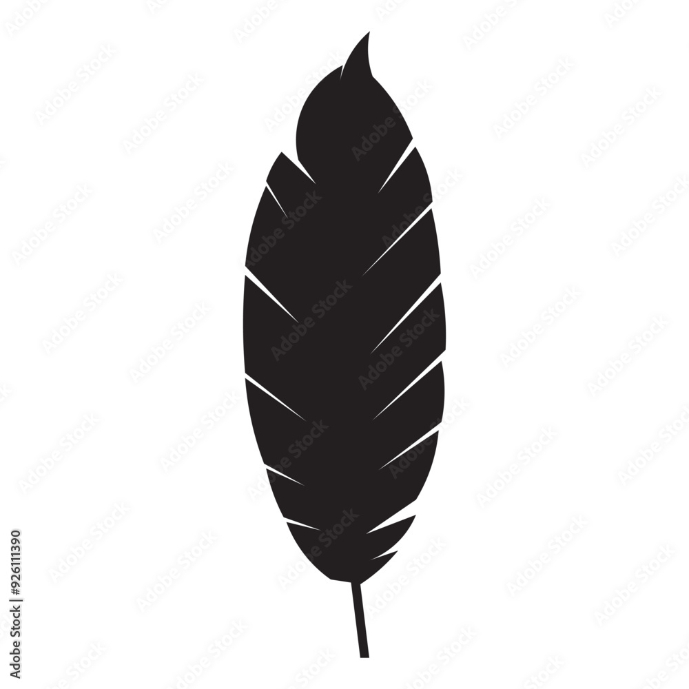 two leaf typography vector in black two leaf typography vector in black