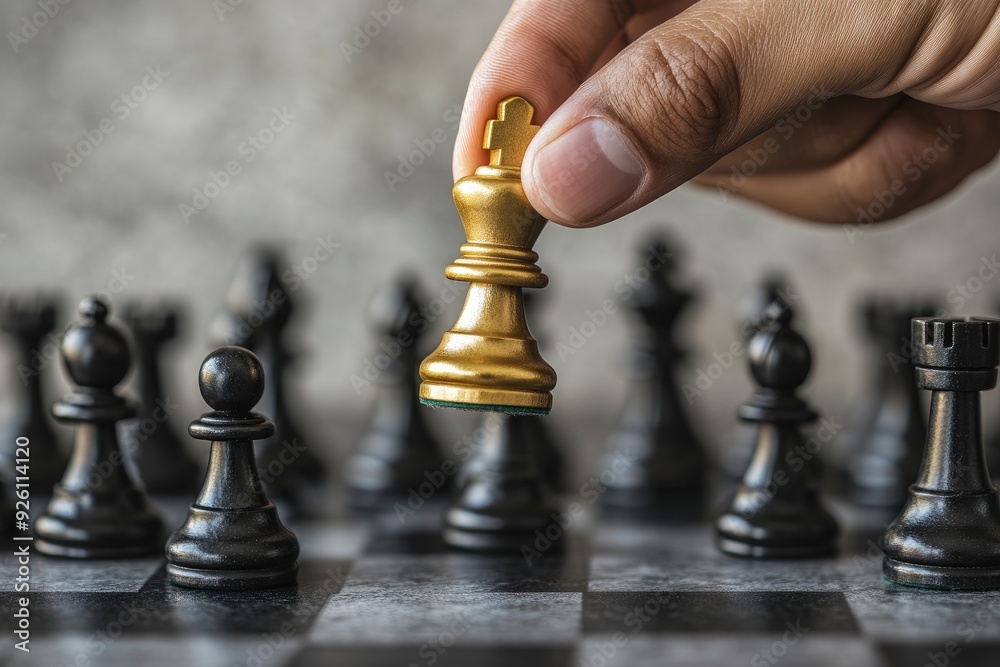 Hand choose king chess fight concept of challenge or team player or business team and leadership strategy or strategic planning and human resources organization risk management with generative ai Hand choose king chess fight concept of challenge or team player or business team and leadership strategy or strategic planning and human resources organization risk management with generative ai