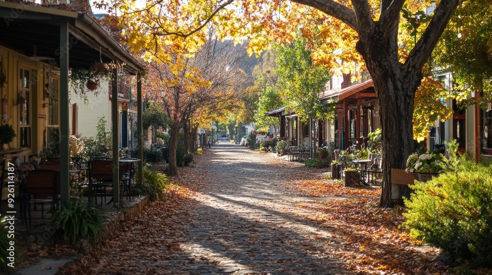 Obraz premium Charming Street Lined With