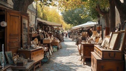 Fototapeta Naklejka Na Ścianę i Meble -  Antique Market Stall Alleyway